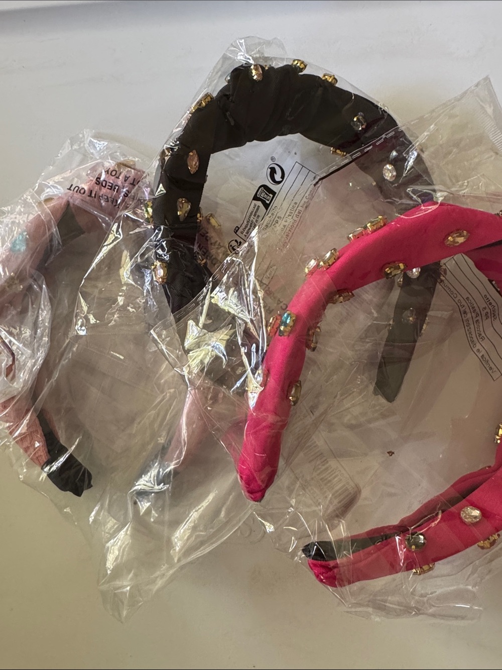 Set of Three Bejeweled Headbands
